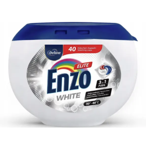 Капсулы для стирки Deluxe Enzo Elite White 3 в 1, 40 шт (01096)