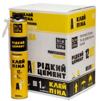 Ящик 12шт/850мл профессиональнальной клей-пены BeLife Pro-FС950