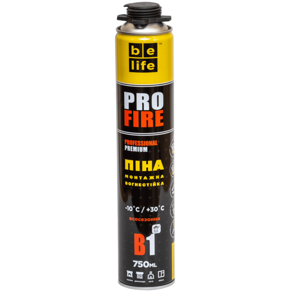 Противопожарная монтажная пена Belife FIRE PRO B-1, 750 мл (PFR-B1)