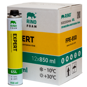 Ящик 12шт/850мл монтажной пены Rino Professional Expert FPE-850