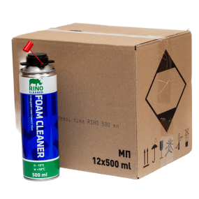 Ящик 12шт/500мл очисника монтажної піни Rino Foam Cleaner