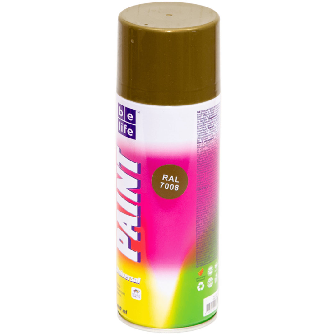 Фарба Belife Universal хакі сіра матова (RAL 7008) Фарба Belife Universal хакі сіра матова (RAL 7008)