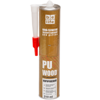 Клей-герметик полиуретановый для дерева и паркета "PU WOOD" Belife, 310 мл