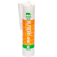 Универсальный акриловый монтажный клей (Прозрачный Rino RG-A345), 345 г