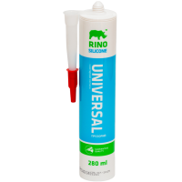 Санитарный силиконовый герметик Rino (Прозрачный RS-300), 280 мл