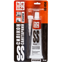 Санитарный силиконовый герметик (Прозрачный S-050), 50 мл