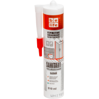 Санитарный силиконовый герметик (Белый SS-311), 310 мл