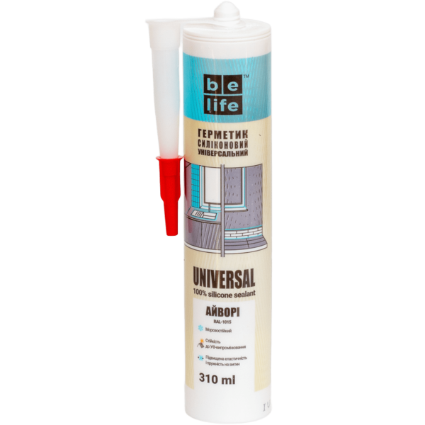 Универсальный силиконовый герметик RAL 1015 (Айвори SU-1015), 310 мл