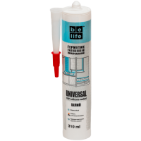 Универсальный силиконовый герметик (Белый SU-311), 310 мл