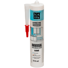 Универсальный силиконовый герметик (Белый SU-311), 310 мл
