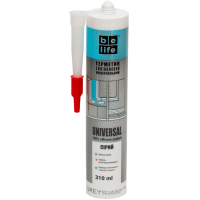 Универсальный силиконовый герметик (Серый SU-312), 310 мл