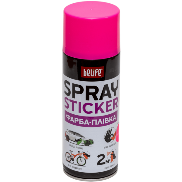 Краска-пленка BeLife Spraysticker розовая матовая (R1002)