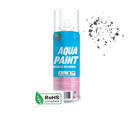 Краска Belife Aqua Paint черная матовая (А4)