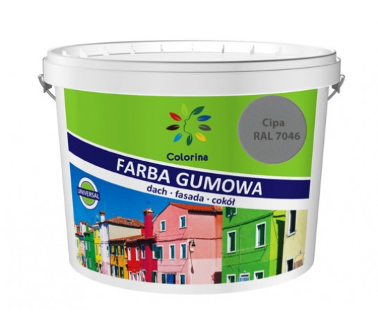 Фарба гумова для дахів "Colorina" 1,2 кг. (RAL 7046 сіра)